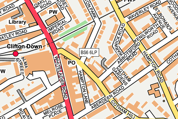 BS6 6LP map - OS OpenMap – Local (Ordnance Survey)