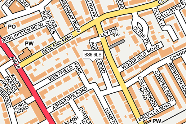 BS6 6LS map - OS OpenMap – Local (Ordnance Survey)