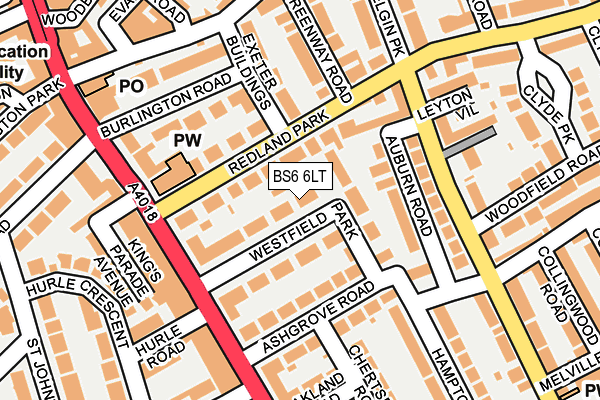 BS6 6LT map - OS OpenMap – Local (Ordnance Survey)