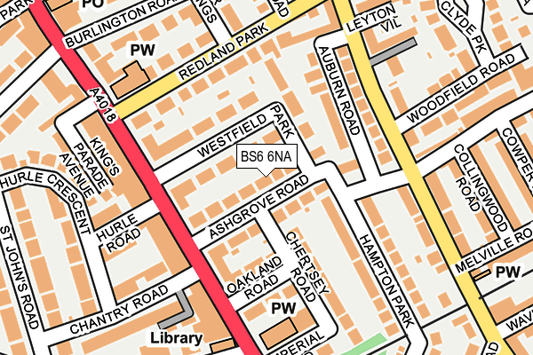 BS6 6NA map - OS OpenMap – Local (Ordnance Survey)