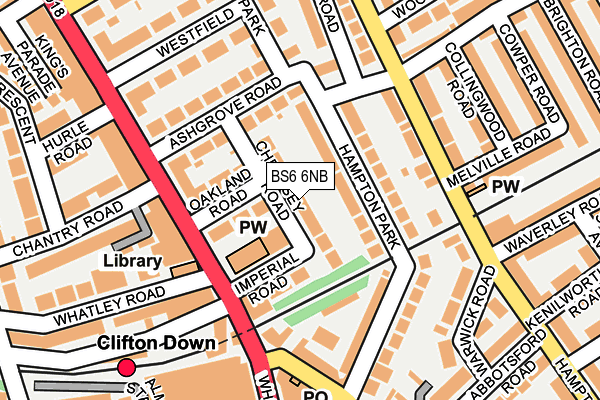 BS6 6NB map - OS OpenMap – Local (Ordnance Survey)