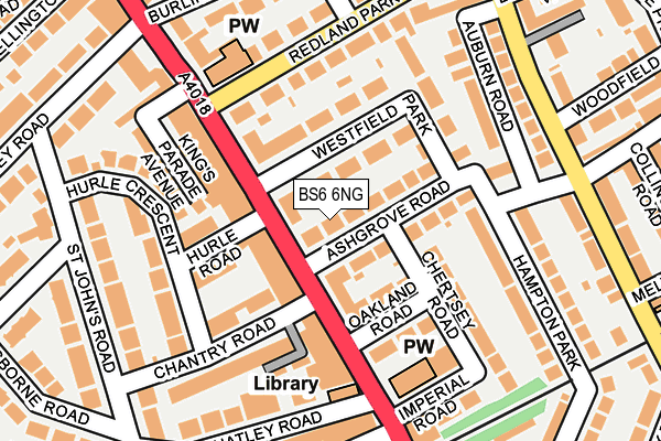 BS6 6NG map - OS OpenMap – Local (Ordnance Survey)