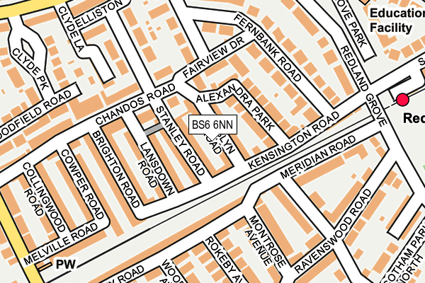 BS6 6NN map - OS OpenMap – Local (Ordnance Survey)