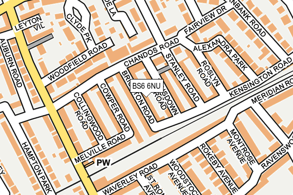 BS6 6NU map - OS OpenMap – Local (Ordnance Survey)