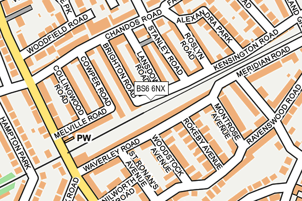 BS6 6NX map - OS OpenMap – Local (Ordnance Survey)