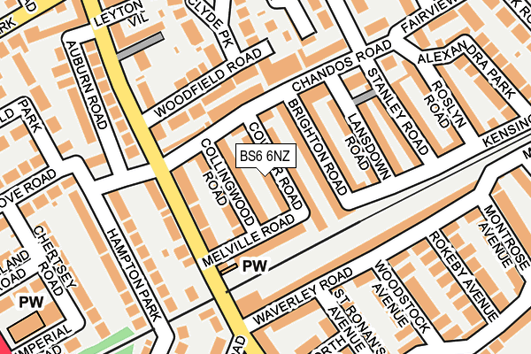 BS6 6NZ map - OS OpenMap – Local (Ordnance Survey)
