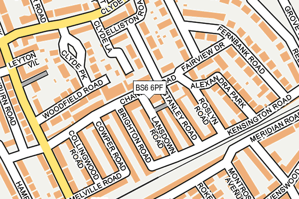 BS6 6PF map - OS OpenMap – Local (Ordnance Survey)