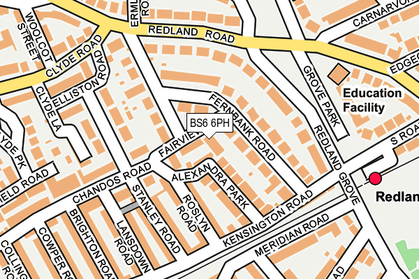 BS6 6PH map - OS OpenMap – Local (Ordnance Survey)