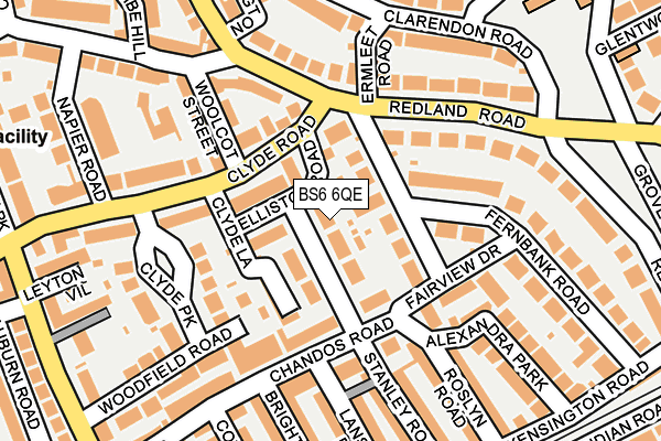 BS6 6QE map - OS OpenMap – Local (Ordnance Survey)