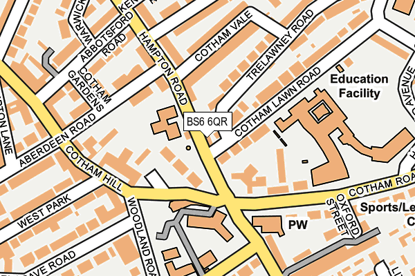 BS6 6QR map - OS OpenMap – Local (Ordnance Survey)
