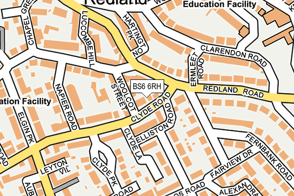 BS6 6RH map - OS OpenMap – Local (Ordnance Survey)