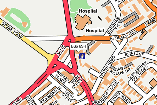 BS6 6SH map - OS OpenMap – Local (Ordnance Survey)