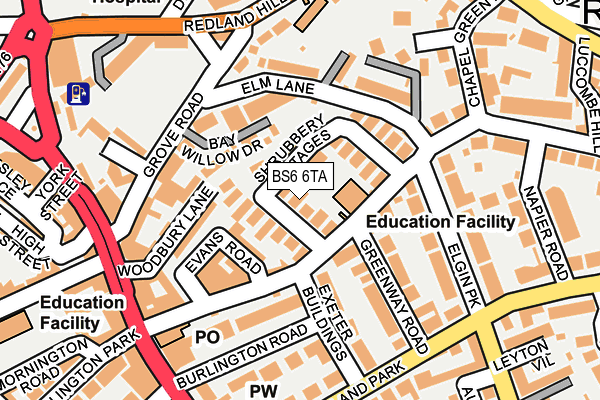 BS6 6TA map - OS OpenMap – Local (Ordnance Survey)