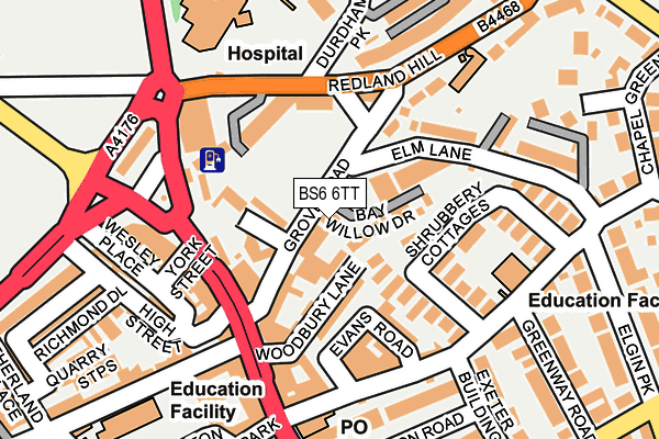 BS6 6TT map - OS OpenMap – Local (Ordnance Survey)