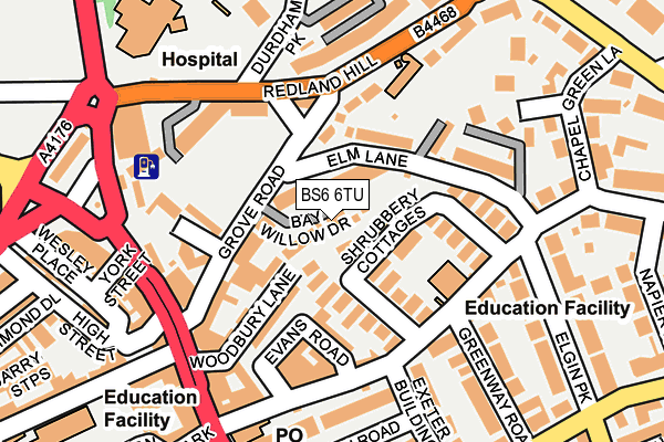 BS6 6TU map - OS OpenMap – Local (Ordnance Survey)