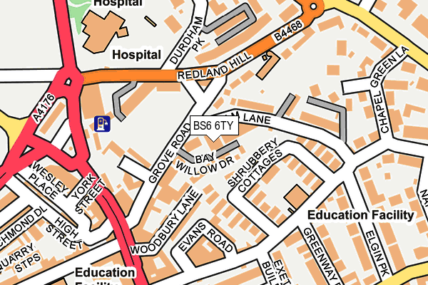 BS6 6TY map - OS OpenMap – Local (Ordnance Survey)