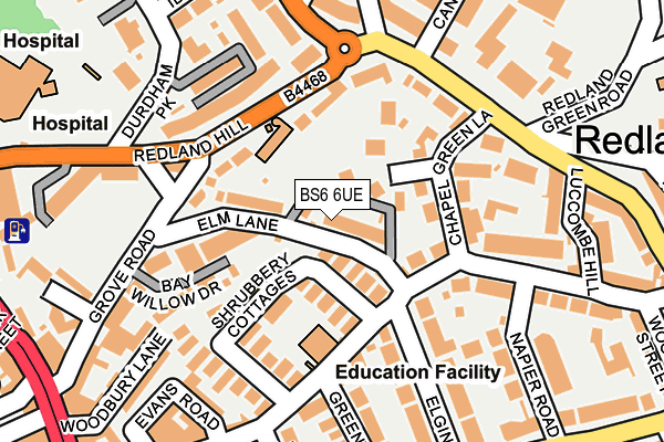 BS6 6UE map - OS OpenMap – Local (Ordnance Survey)