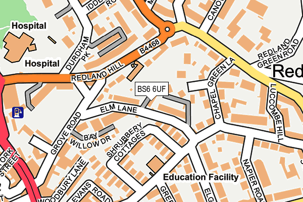 BS6 6UF map - OS OpenMap – Local (Ordnance Survey)