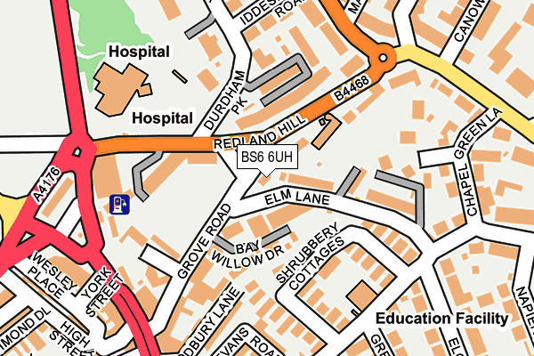 BS6 6UH map - OS OpenMap – Local (Ordnance Survey)