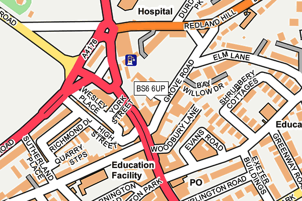BS6 6UP map - OS OpenMap – Local (Ordnance Survey)