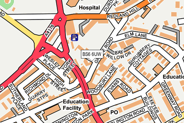 BS6 6UW map - OS OpenMap – Local (Ordnance Survey)
