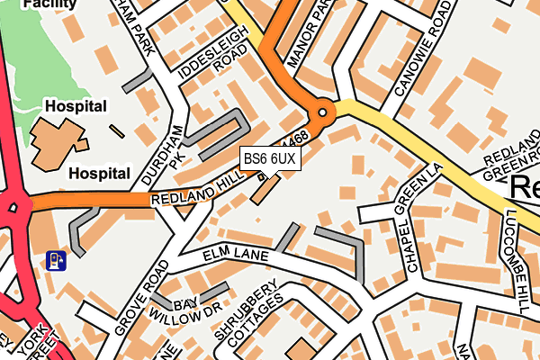 BS6 6UX map - OS OpenMap – Local (Ordnance Survey)