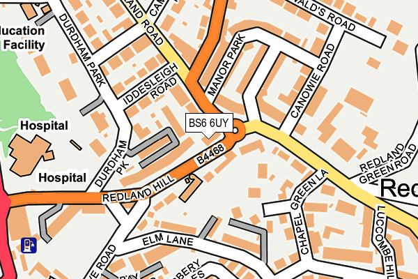 BS6 6UY map - OS OpenMap – Local (Ordnance Survey)