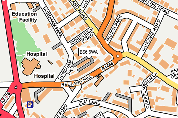 BS6 6WA map - OS OpenMap – Local (Ordnance Survey)