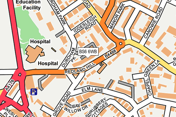 BS6 6WB map - OS OpenMap – Local (Ordnance Survey)
