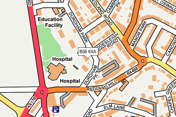 BS6 6XA map - OS OpenMap – Local (Ordnance Survey)