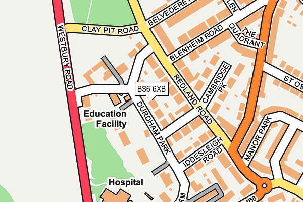 BS6 6XB map - OS OpenMap – Local (Ordnance Survey)