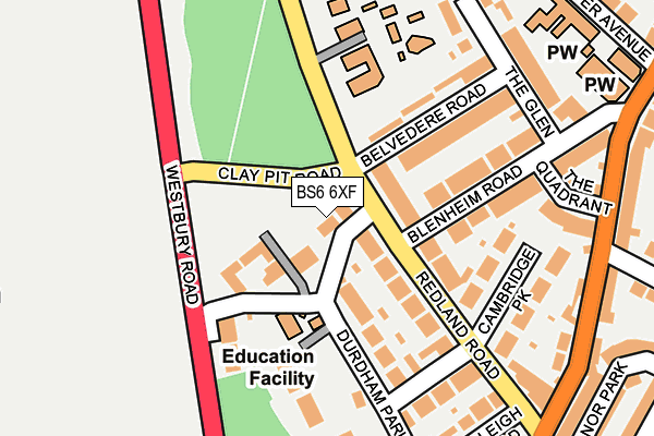 BS6 6XF map - OS OpenMap – Local (Ordnance Survey)