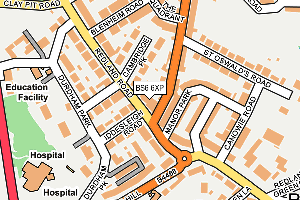 BS6 6XP map - OS OpenMap – Local (Ordnance Survey)