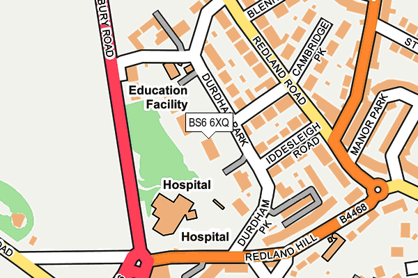 BS6 6XQ map - OS OpenMap – Local (Ordnance Survey)