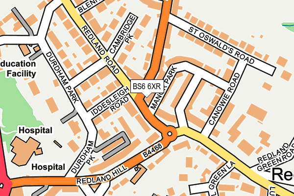 BS6 6XR map - OS OpenMap – Local (Ordnance Survey)