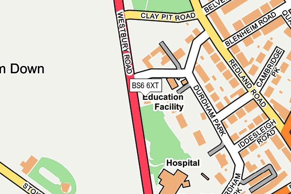 BS6 6XT map - OS OpenMap – Local (Ordnance Survey)