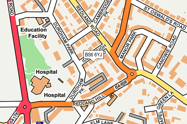 BS6 6YJ map - OS OpenMap – Local (Ordnance Survey)