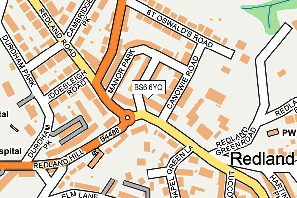 BS6 6YQ map - OS OpenMap – Local (Ordnance Survey)
