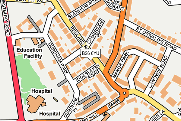 BS6 6YU map - OS OpenMap – Local (Ordnance Survey)