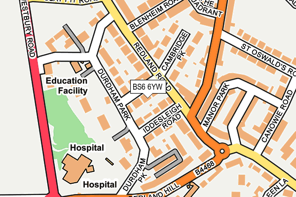 BS6 6YW map - OS OpenMap – Local (Ordnance Survey)