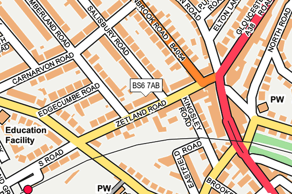 BS6 7AB map - OS OpenMap – Local (Ordnance Survey)