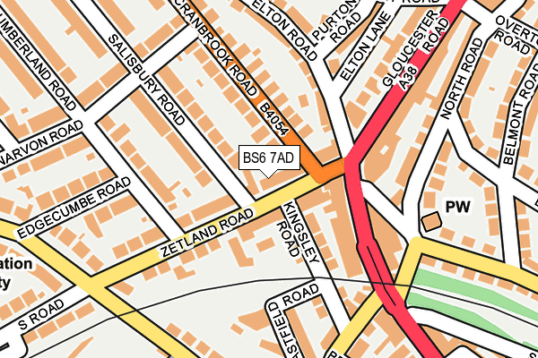 BS6 7AD map - OS OpenMap – Local (Ordnance Survey)