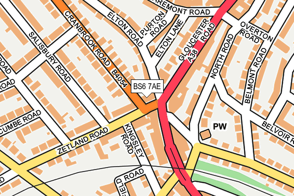 BS6 7AE map - OS OpenMap – Local (Ordnance Survey)