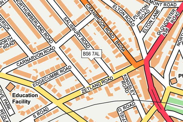 BS6 7AL map - OS OpenMap – Local (Ordnance Survey)