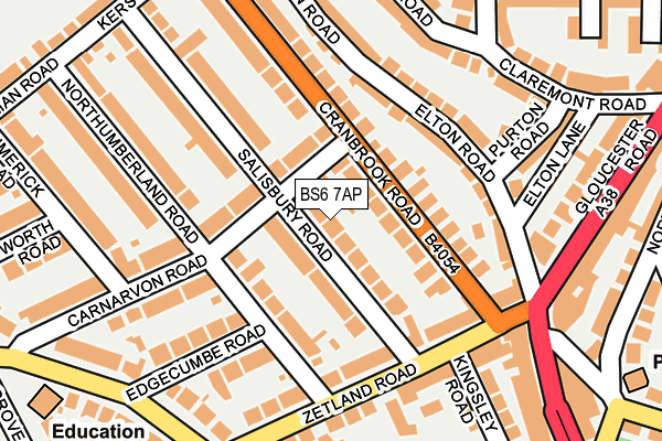 BS6 7AP map - OS OpenMap – Local (Ordnance Survey)