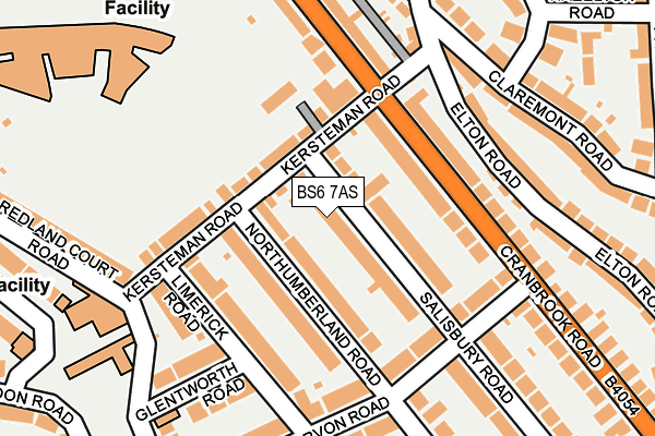 BS6 7AS map - OS OpenMap – Local (Ordnance Survey)