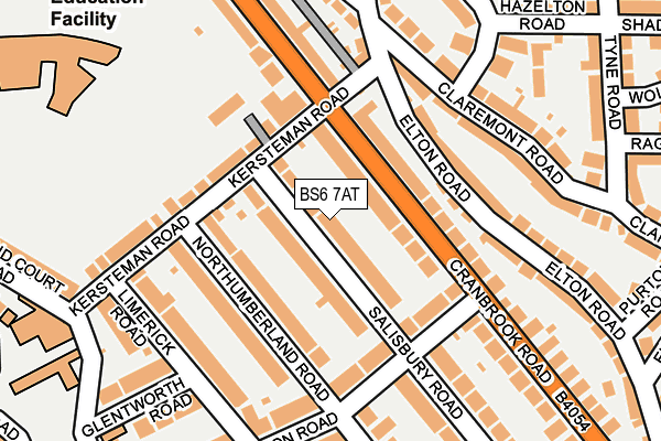 BS6 7AT map - OS OpenMap – Local (Ordnance Survey)