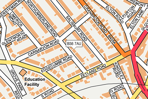 BS6 7AU map - OS OpenMap – Local (Ordnance Survey)