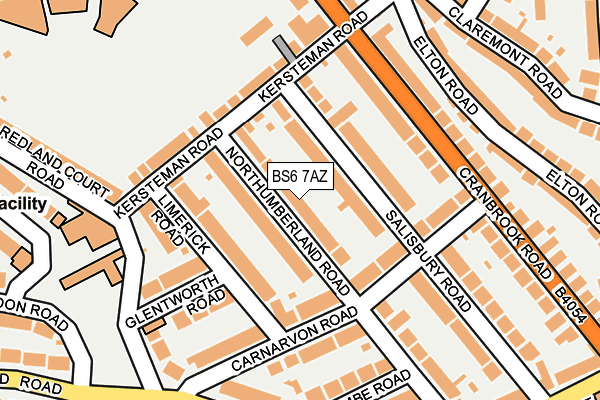 BS6 7AZ map - OS OpenMap – Local (Ordnance Survey)