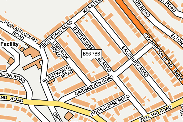 BS6 7BB map - OS OpenMap – Local (Ordnance Survey)